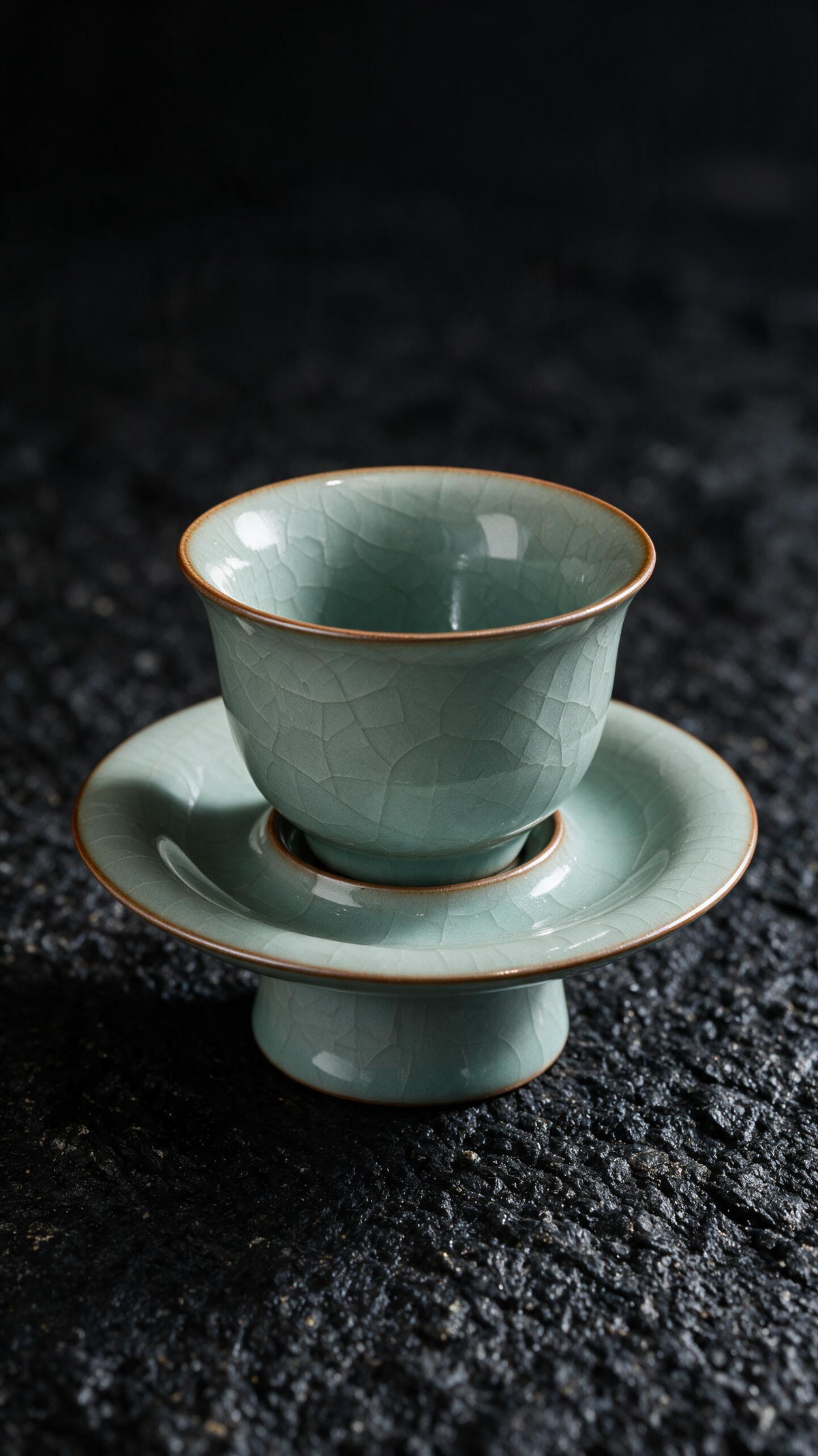 The Song-Inspired Celadon Cup & Saucer Set