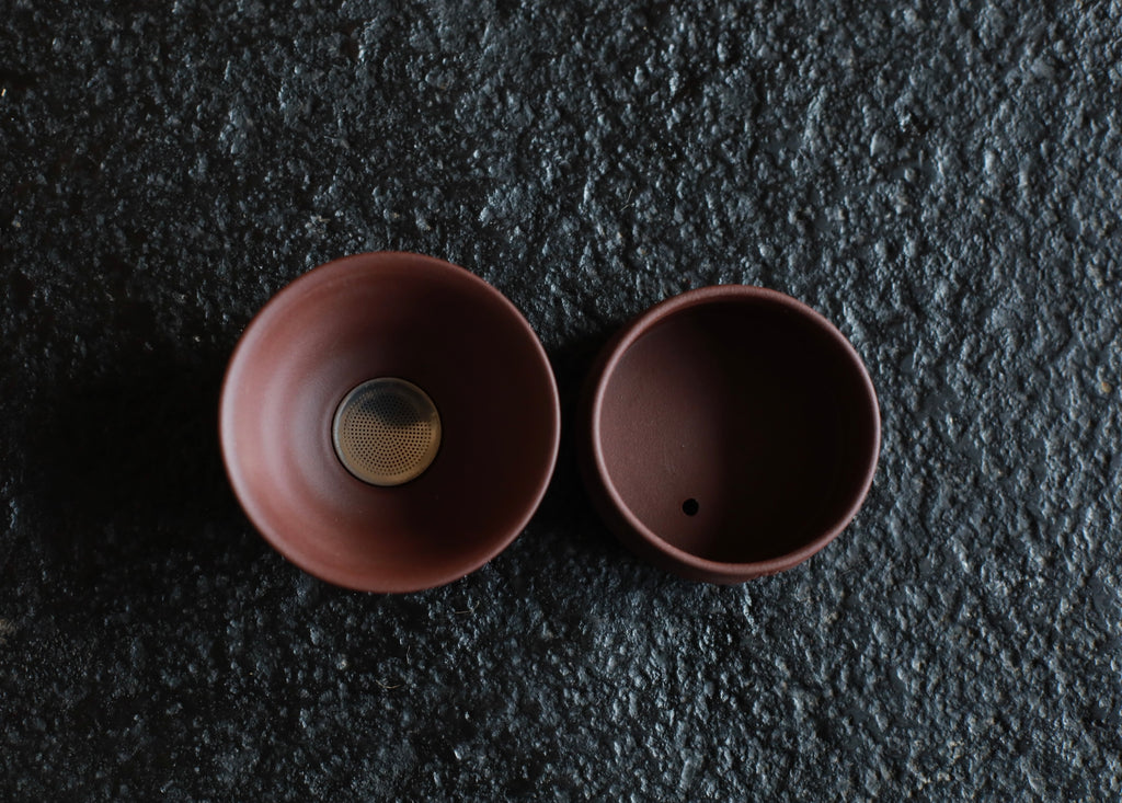 Red Clay Tea Strainer Set