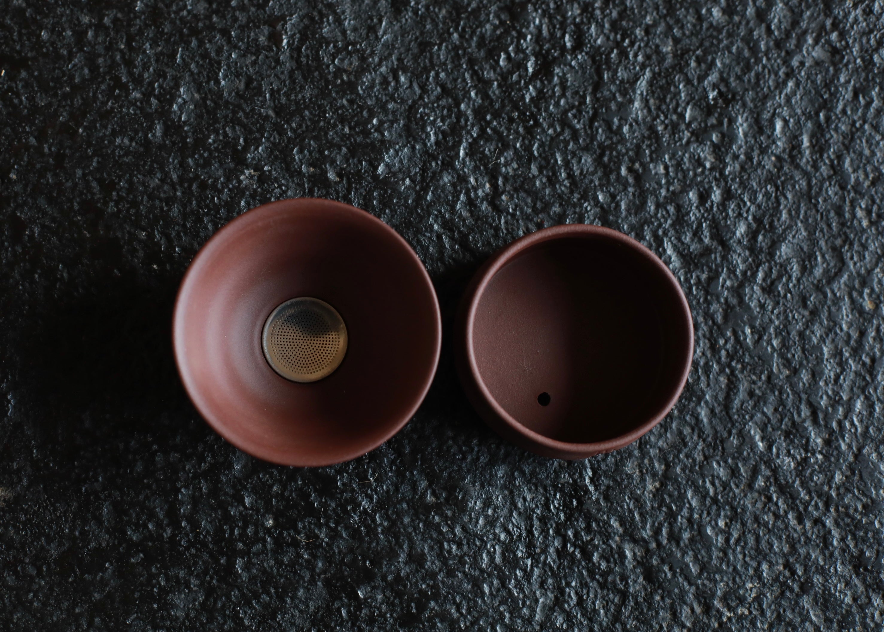 Red Clay Tea Strainer Set