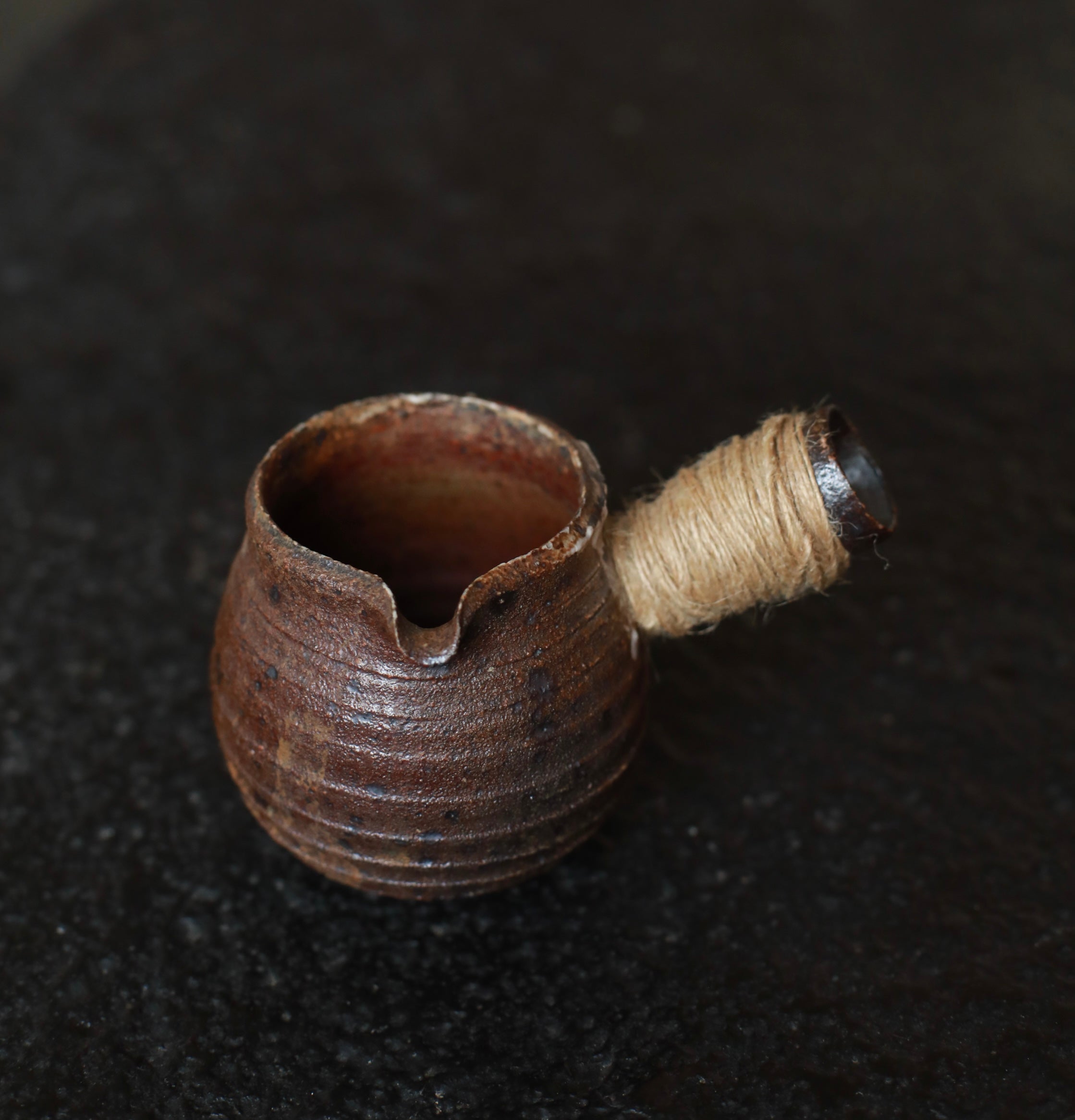 Twine-Wrapped Stoneware Serving Cup