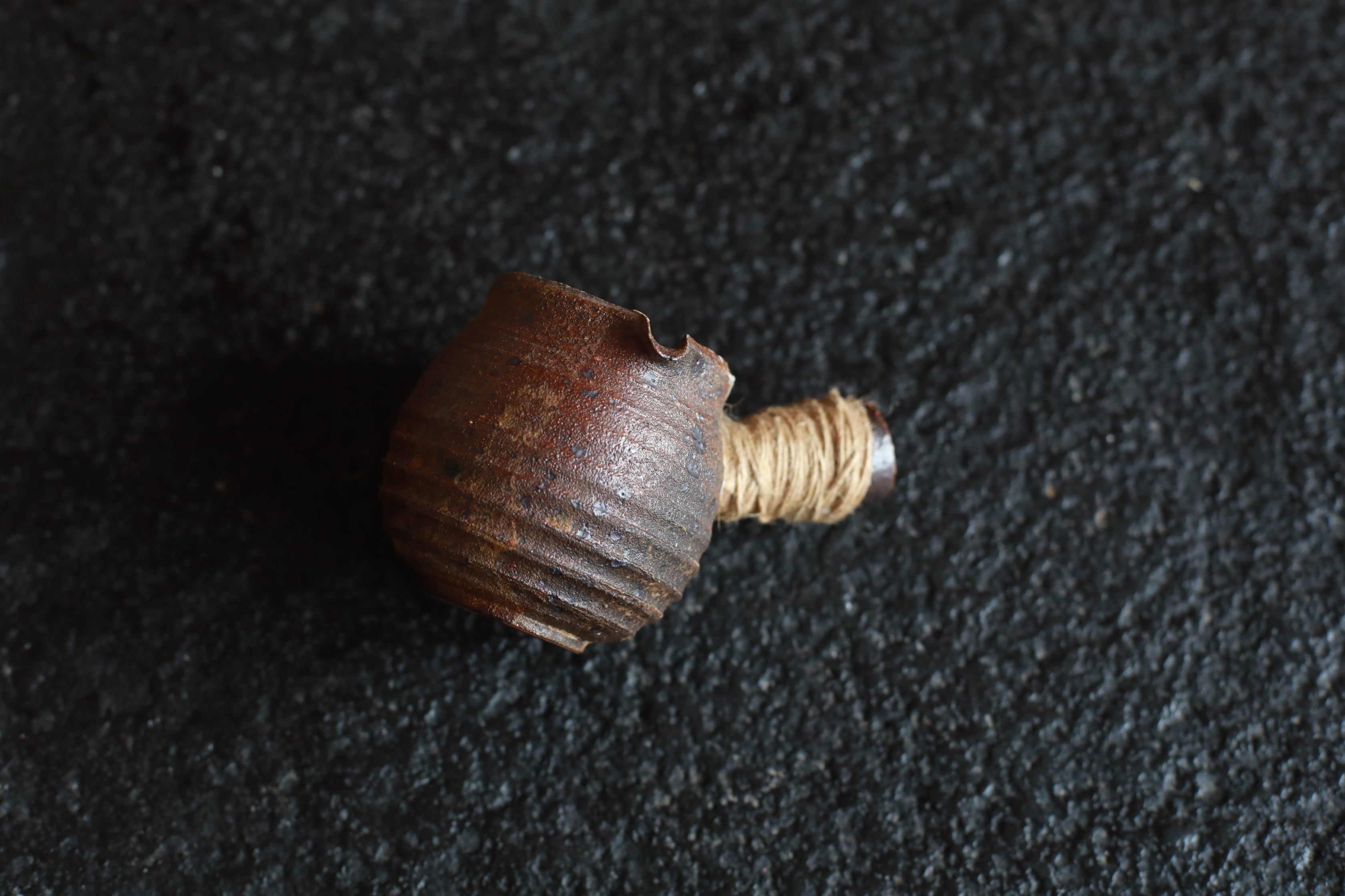 Twine-Wrapped Stoneware Serving Cup