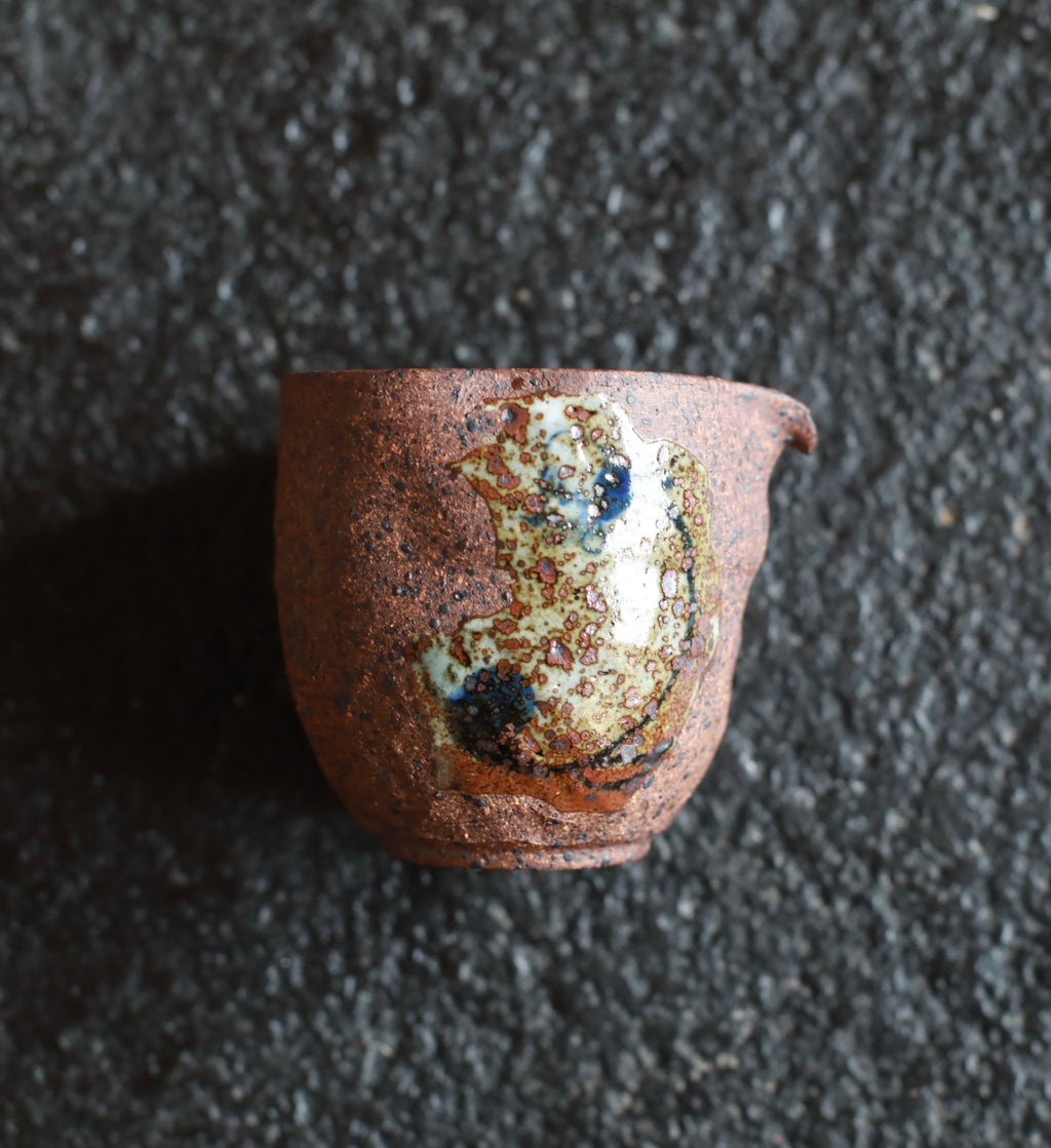 Abstract Glaze Rustic Serving Cup