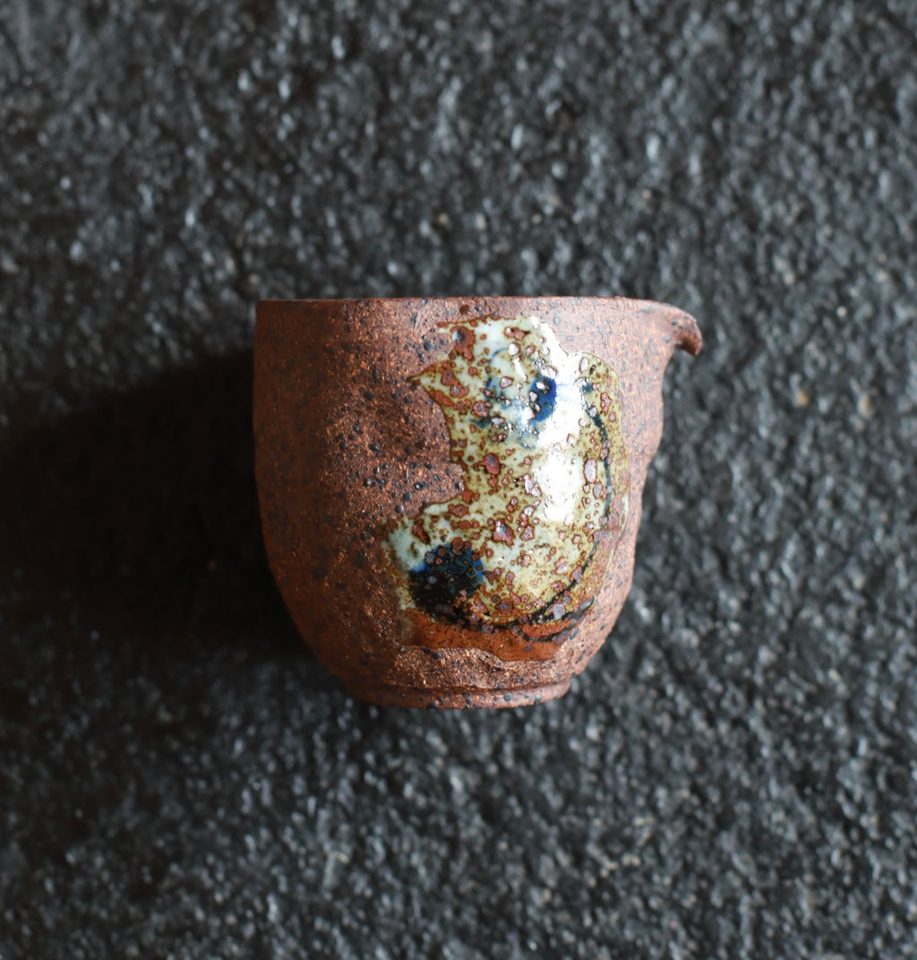 Abstract Glaze Rustic Serving Cup