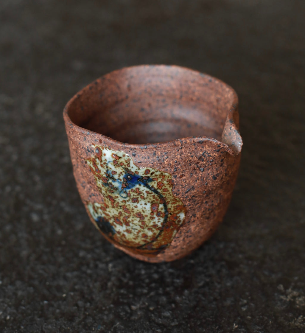 Abstract Glaze Rustic Serving Cup