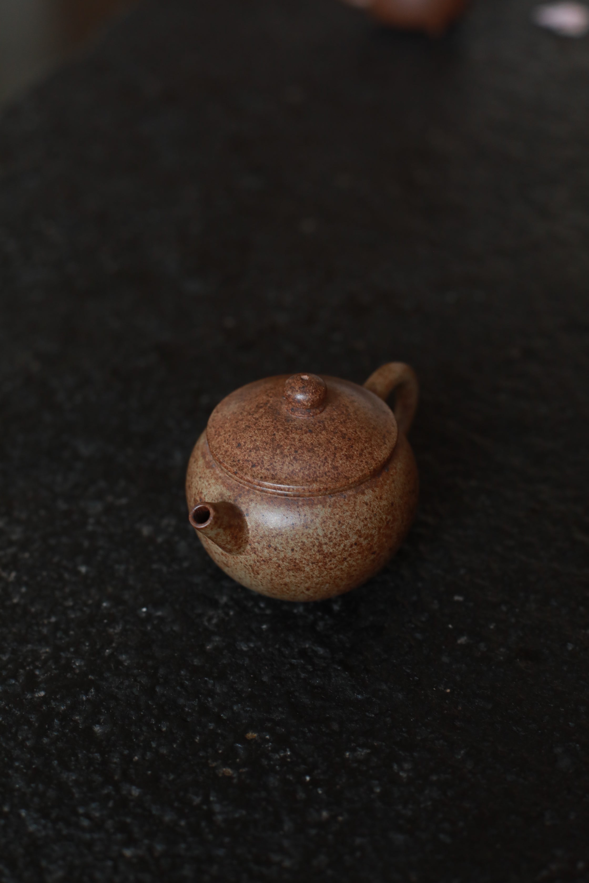 Rustic Stippled Clay Teapot