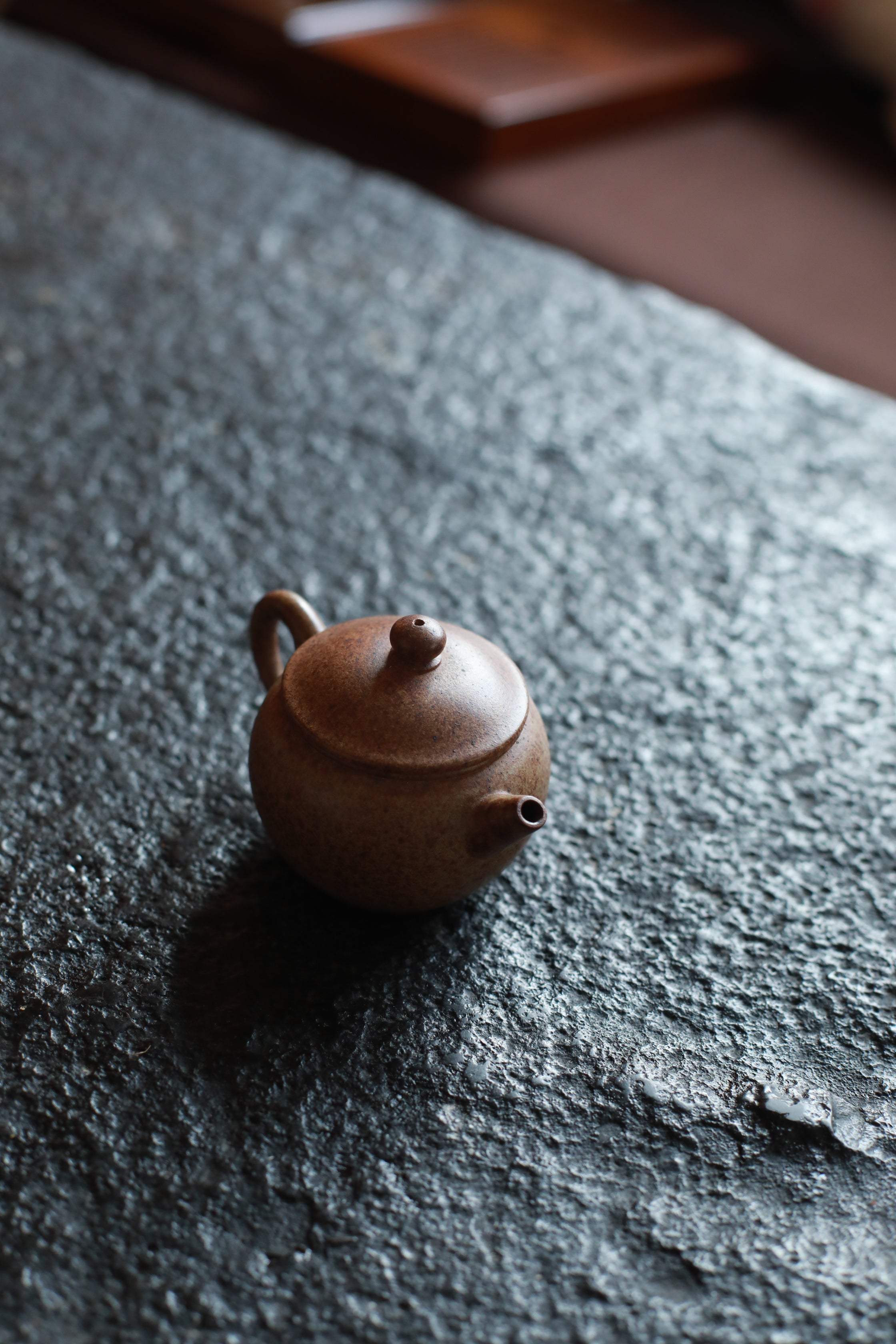 Rustic Stippled Clay Teapot