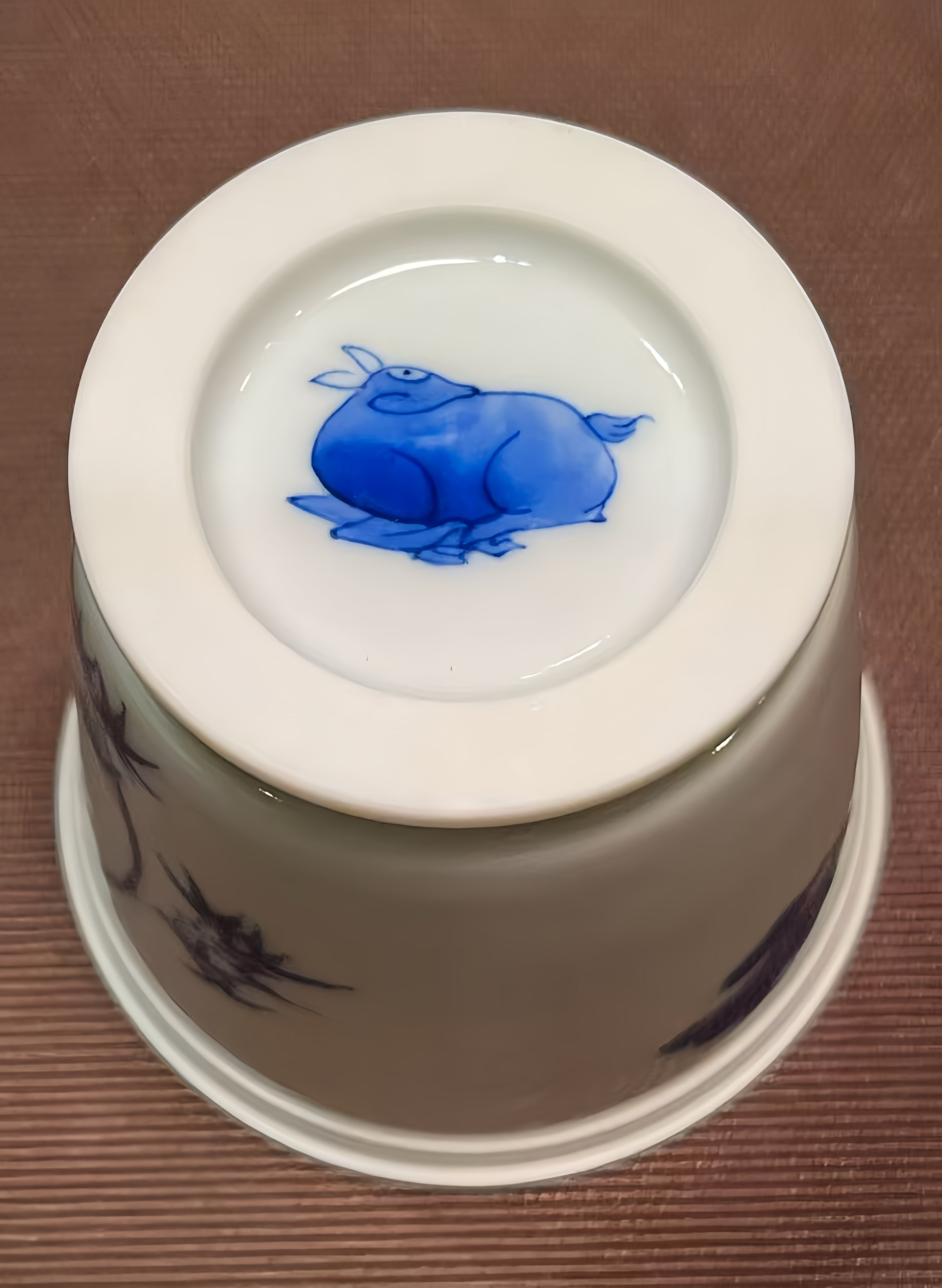 Hand-painted Qinghua Blue and White Porcelain Master Cup