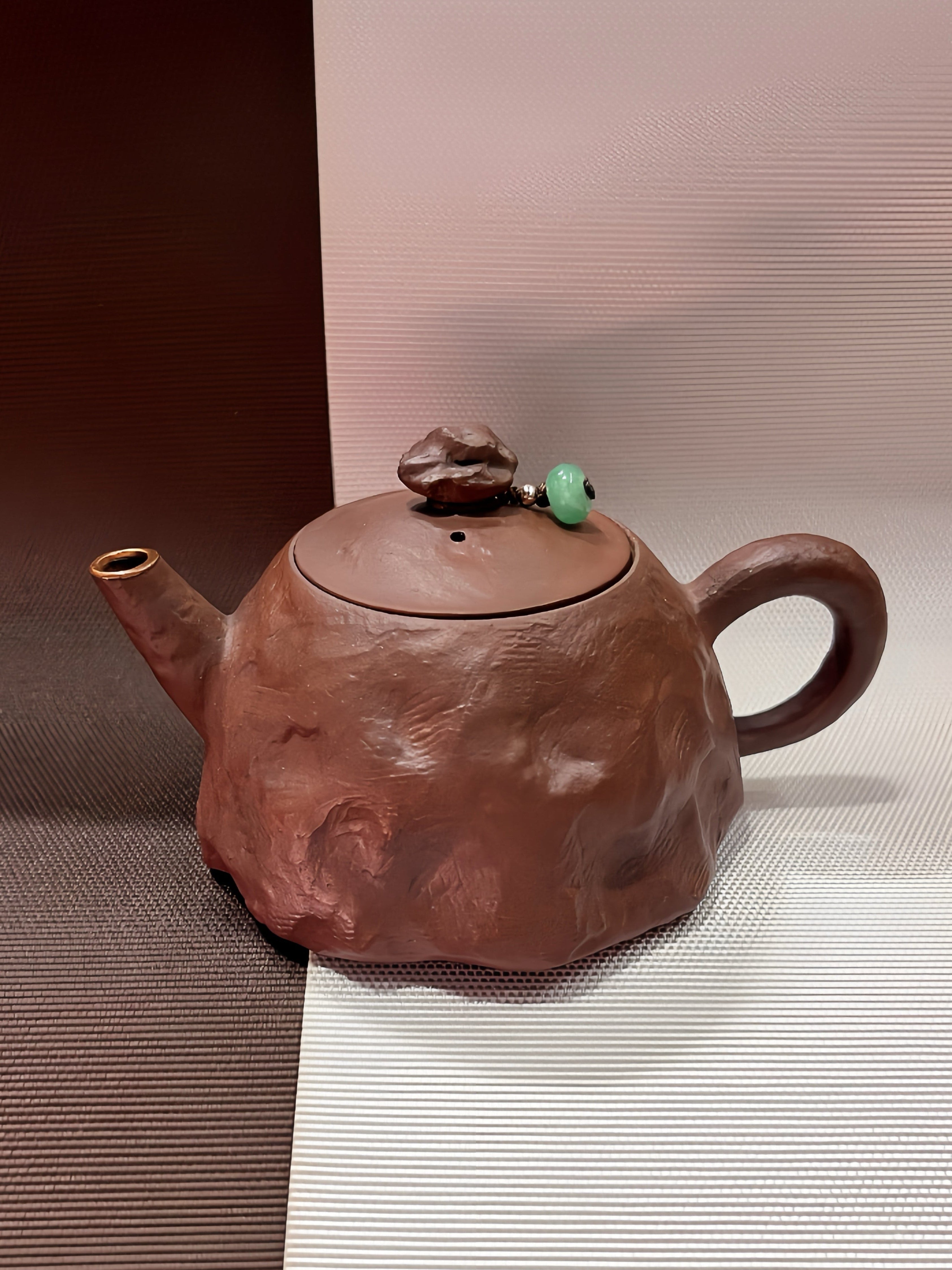 Textured Mountain Clay Teapot